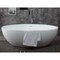Alfi Brand 67" White Oval Solid Surface Smooth Resin Soaking Bathtub AB9941 - alternate 3
